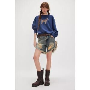 Best Friend Cross Stitch Navy Crewneck Sweatshirt XL Women’s Sold Out NEW READ